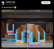 Fans showcase the rapid sale of Feastables (Image via X)